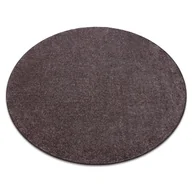 Dywany - DYWAN koło SANTA FE brąz 42 gładki, jednolity, jednokolorowy brązowy koło 170 cm - miniaturka - grafika 1