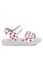 Buty dla dziewczynek - Geox Sandały B Sandal Lightfloppy B455TB 00004 C0563 Biały - miniaturka - grafika 1