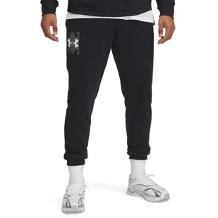 Męskie Spodnie UNDER ARMOUR UA RIVAL TERRY LOGO JOGGERQ2 1390144-001 – Czarny - Spodnie męskie - miniaturka - grafika 1