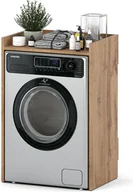 Szafki łazienkowe - STIV Möbel Szafka łazienkowa, meble łazienkowe stojące 66 cm dąb Wotan, wysoka szafka z półką w stylu loft - miniaturka - grafika 1