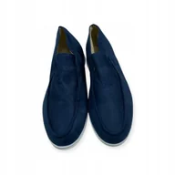 Mokasyny męskie - Mokasyny męskie zamszowe Old Money 41 - miniaturka - grafika 1