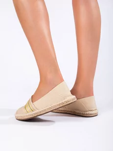 Beżowe damskie espadryle BIG STAR LL274895 - Espadryle damskie - miniaturka - grafika 3