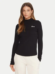 Guess Bluzka V5BP10 KCBF1 Czarny Slim Fit - Bluzki damskie - miniaturka - grafika 1