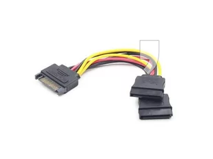 Gembird Kabel do dysku MOLEX M -> SATA F X2 0.15 m CC-SATAM2F-01 - Kable komputerowe i do monitorów - miniaturka - grafika 1