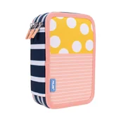 Piórniki - Milan Piórnik 3-poziomowy z wyposażeniem Swims 2 różowo-żółty - miniaturka - grafika 1