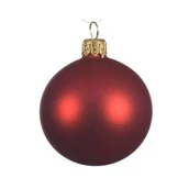 Bombki - Bombka szklana matowa czerwona 6 cm 6 sztuk - miniaturka - grafika 1