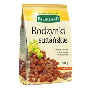 Bakalland RODZYNKI SUŁTAŃSKIE 500G zakupy dla domu i biura 000737 - Bakalie - miniaturka - grafika 1