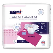 Bielizna lecznicza - Pieluchomajtki dla dorosłych Super SENI QUATRO 3 Large 10szt. Refundacja NFZ - miniaturka - grafika 1