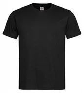 Koszulki męskie - Czarny Bawełniany T-Shirt Męski Bez Nadruku -STEDMAN- Koszulka, Krótki Rękaw, Basic, U-neck - Stedman - miniaturka - grafika 1