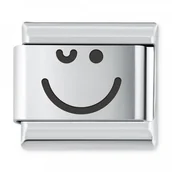 Charmsy - Murrano ITALIAN CHARMS Symbole Emocje Buźka Mrugnięcie IH-165 - miniaturka - grafika 1