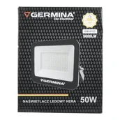 Oświetlenie warsztatowe - Naświetlacz LED 50 W 5000 lm 6400 K IP65 hera germina - miniaturka - grafika 1