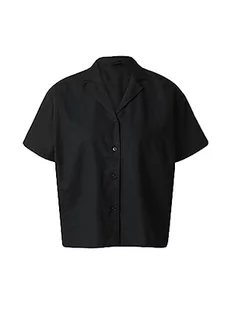 Urban Classics Ladies Linen Mixed Resort koszula damska, lniana koszula dla kobiet, dostępna w wielu różnych kolorach, rozmiary XS-5XL, czarny, XS - Koszule damskie - miniaturka - grafika 1