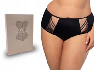Bielizna nocna - GORSENIA pełne figi K497 Paradise, czarne, XL - miniaturka - grafika 1