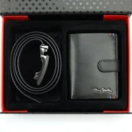 Paski - Pierre Cardin męski pasek do spodni i portfel zestaw ze skóry naturalnej - miniaturka - grafika 1