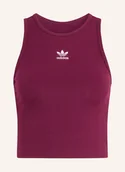 Koszulki i topy damskie - Adidas Originals Krótki Top Essentials rot - miniaturka - grafika 1