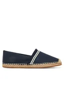 Espadryle damskie - Tommy Hilfiger Espadryle Fringe Canvas Closed Espadrille FW0FW08881 Granatowy - miniaturka - grafika 1