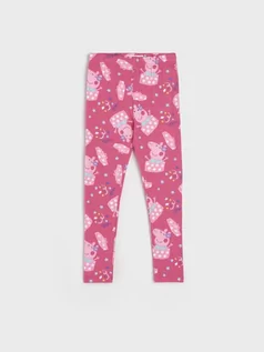 Spodnie i spodenki dla dziewczynek - Sinsay - Legginsy Świnka Peppa - różowy - grafika 1