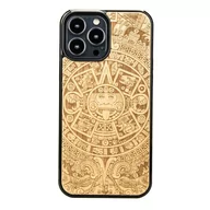 Etui i futerały do telefonów - Bewood Drewniane etui iPhone 13 Pro Max KALENDARZ AZTECKI ANIEGRE BWD08734 - miniaturka - grafika 1