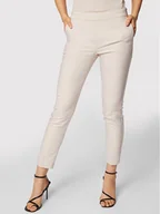 Spodnie damskie - Morgan Spodnie materiałowe 211-PROSY.F Beżowy Slim Fit - miniaturka - grafika 1