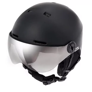 Meteor Kask narciarski z szybą FALVEN czarny Rozmiar 53-55 5900724056176 - Kaski narciarskie - miniaturka - grafika 1