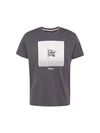 Koszulki męskie - Pepe Jeans Alfred Koszulka męska, Czarny (czarny wyblakły), XS - miniaturka - grafika 1