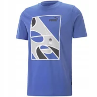 Koszulki męskie - Puma Koszulka Męska T-Shirt 674481 Niebieska M - miniaturka - grafika 1