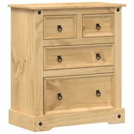 Inne meble do sypialni - Komoda Corona, 80x43x91 cm, lite drewno sosnowe - miniaturka - grafika 1