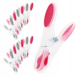 Plastikowe klamerki do bielizny, zielono-żółte, 12 szt. - Suszarki na ubrania - miniaturka - grafika 1
