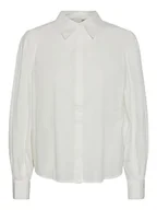 Bluzki damskie - YAS Damska bluzka Yasphilly Ls Shirt S. Noos, Star White, L - miniaturka - grafika 1