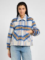 Kurtki damskie - Lee Kurtka koszulowa w kolorze kremowo-niebiesko-musztardowym - miniaturka - grafika 1