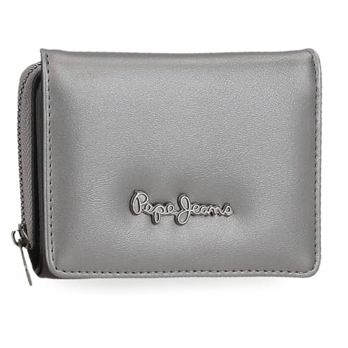 Pepe Jeans Ruby Portfel z portmonetką Szary 10x8x3 cm Poliester i PU by Joumma Bags, Szary, Talla única, Portfel z portfelem