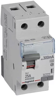 Legrand WYŁĄCZNIK RÓŻNICOWOPRĄDOWY P 302 2P 25A 300MA TYP A SERII TX3,411574 - Bezpieczniki elektryczne - miniaturka - grafika 1