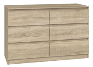 Komoda do sypialni, salonu, M6, 120x30x77cm, dąb sonoma - Komody - miniaturka - grafika 1