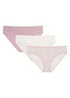 Majtki damskie - Majtki figi Mia-Mia 3-pak Esotiq różowy, kremowy M - miniaturka - grafika 1