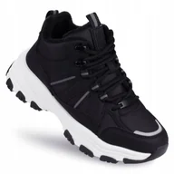 Buty trekkingowe damskie - Buty damskie Big Star OO274A160 trapery ocieplane czarne 38 - miniaturka - grafika 1