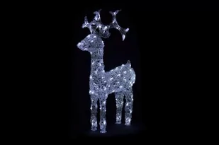 Nexos Dekoracja LED - świąteczny renifer - 100 cm białe zimne światło - Oświetlenie świąteczne - miniaturka - grafika 1