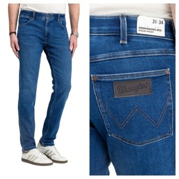 Spodnie Jeansowe Męskie Wrangler Greensboro Proste Klasyczne Dżinsy W40 L32