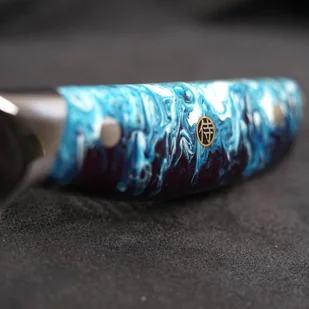 Nóż Dellinger RESIN FUTURE Santoku 170 mm [K-H189] Blue - Noże kuchenne - miniaturka - grafika 6