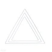 Wyposażenie pokoiku dziecięcego - Obręcz metalowa, trójkąt, biała, 3 szt. - miniaturka - grafika 1