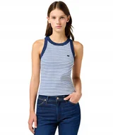 Koszulki i topy damskie - Koszulka Wrangler RINGER TANK 112362567 Mazarine Blue S - miniaturka - grafika 1
