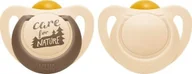 Smoczki uspokajające - NUK Smoczek lateks 6-18 m x 2 szt. For Nature złamana biel 734083 Nuk - miniaturka - grafika 1