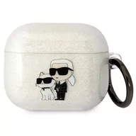 Akcesoria do słuchawek - Karl Lagerfeld KLA3HNKCTGT Airpods 3 cover transparent Gliter Karl&Choupette - miniaturka - grafika 1
