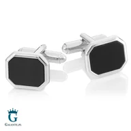 Spinki do mankietów i krawatów - Spinki do mankietów onyks PS-199 - miniaturka - grafika 1