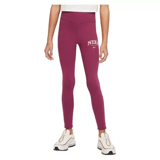 Spodnie i spodenki dla dziewczynek - Spodnie legginsy sportowe dla dzieci Nike Sportswear Favorites FD0889 - grafika 1