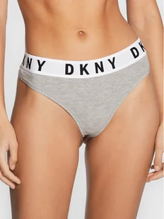 DKNY Stringi DK4529 Szary - Majtki damskie - miniaturka - grafika 1