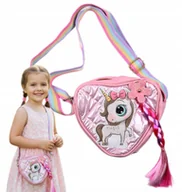 Torebki damskie - TOREBKA DLA DZIEWCZYNKI NA RAMIĘ REGULOWANA JEDNOROŻEC SYRENKA RÓŻNE WZORY - miniaturka - grafika 1