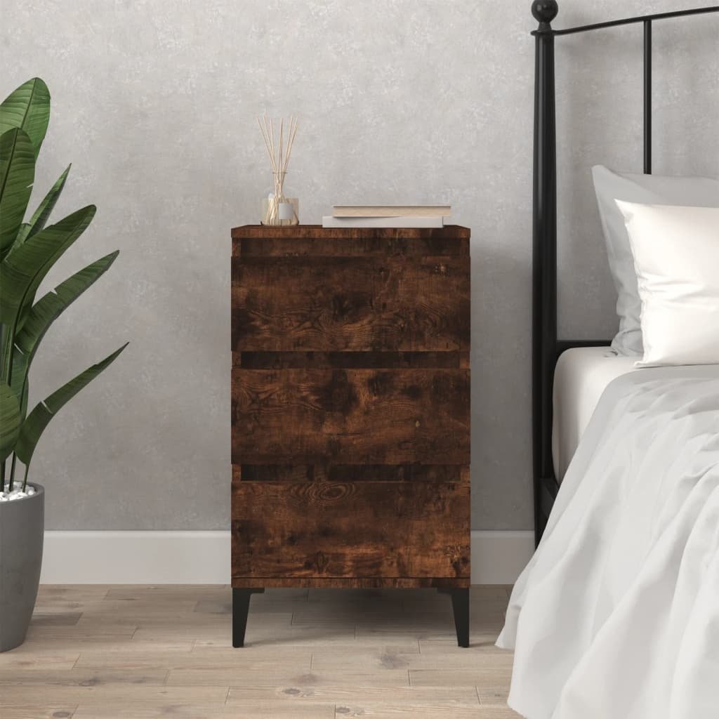 Szafka nocna dąb wędzony 40x35x70 cm materiał drewnopochodny
