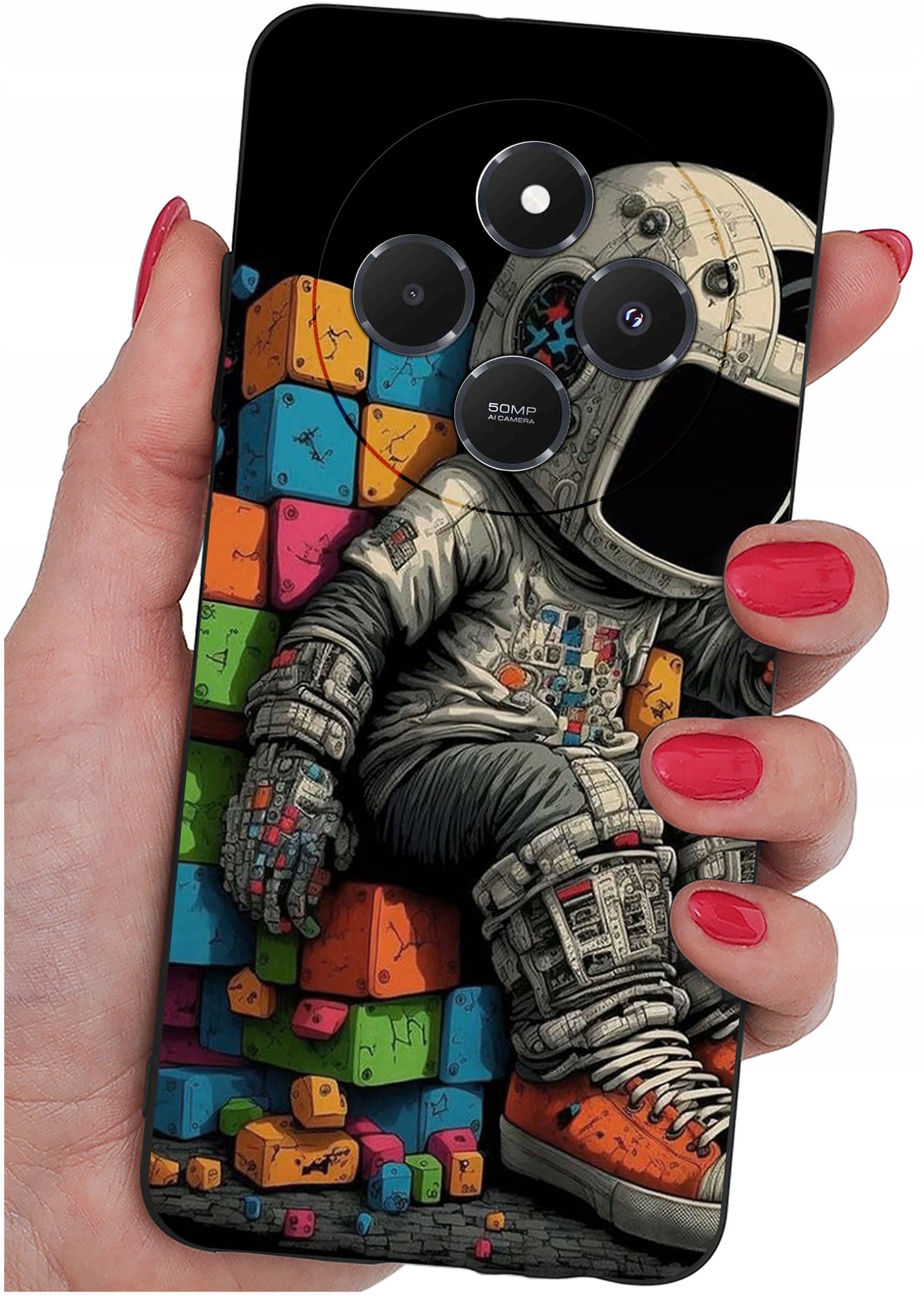 Etui do Xiaomi Redmi 14C WZORYSILIKONOWE MATT CASE + SZKŁO 9H