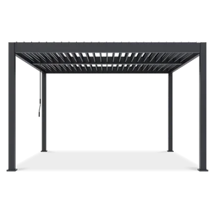 Pergola tarasowa ELEGANCE DUO 4x4 Anthracite - Gutroof - Kratki i pergole - miniaturka - grafika 1