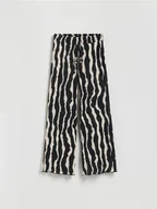 Spodnie damskie - Reserved - Wzorzyste spodnie z koralikami - wielobarwny - miniaturka - grafika 1